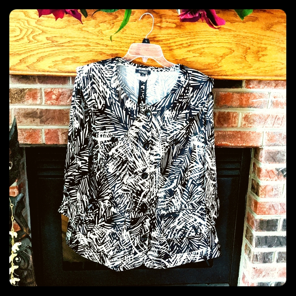 Elementz brand 3/4 sleeve blazer plus size 3X - Picture 1 of 2